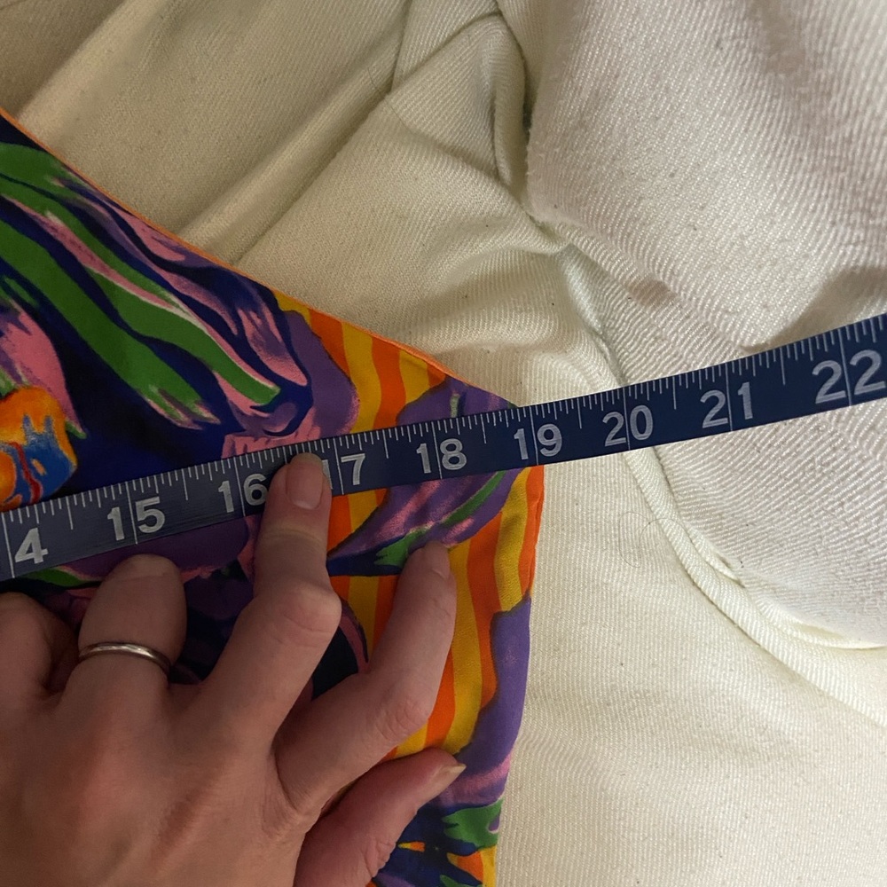 Gianni Bini Orange Floral Maxi Dress with Purple & Blue Accents - Picture 4 of 4